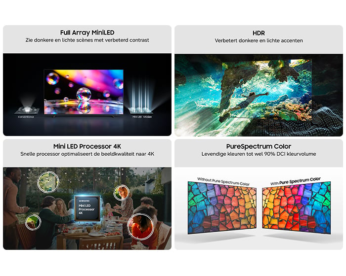 Samsung 65” Mini LED 4K Vision AI Smart TV M74H (2026) - UE65M74H - Afbeelding 4