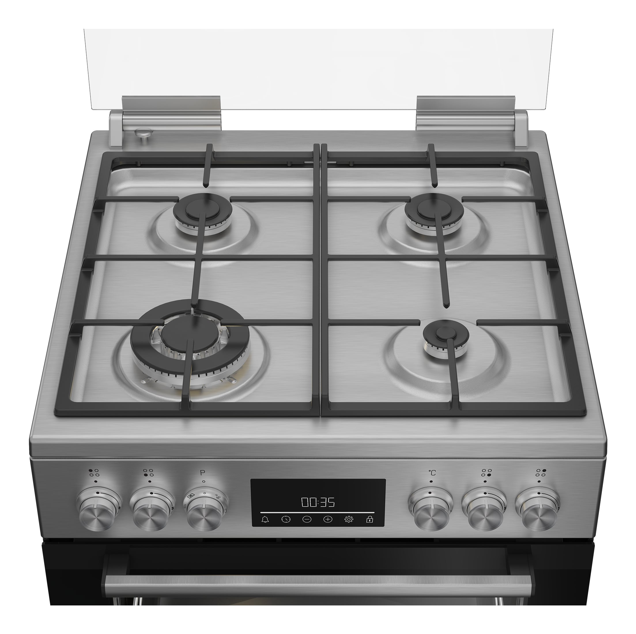 Beko FBE6133XS NL Vrijstaand fornuis Electrisch Gaskookplaat Zwart, Roestvrijstaal - Afbeelding 5