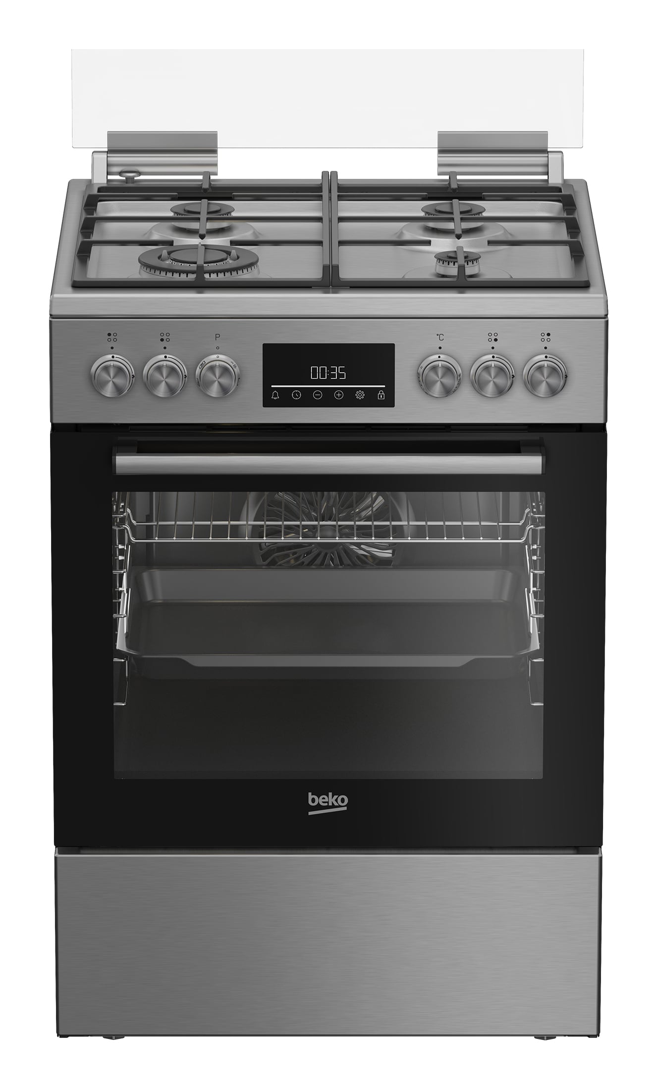 Beko FBE6133XS NL Vrijstaand fornuis Electrisch Gaskookplaat Zwart, Roestvrijstaal - Afbeelding 9
