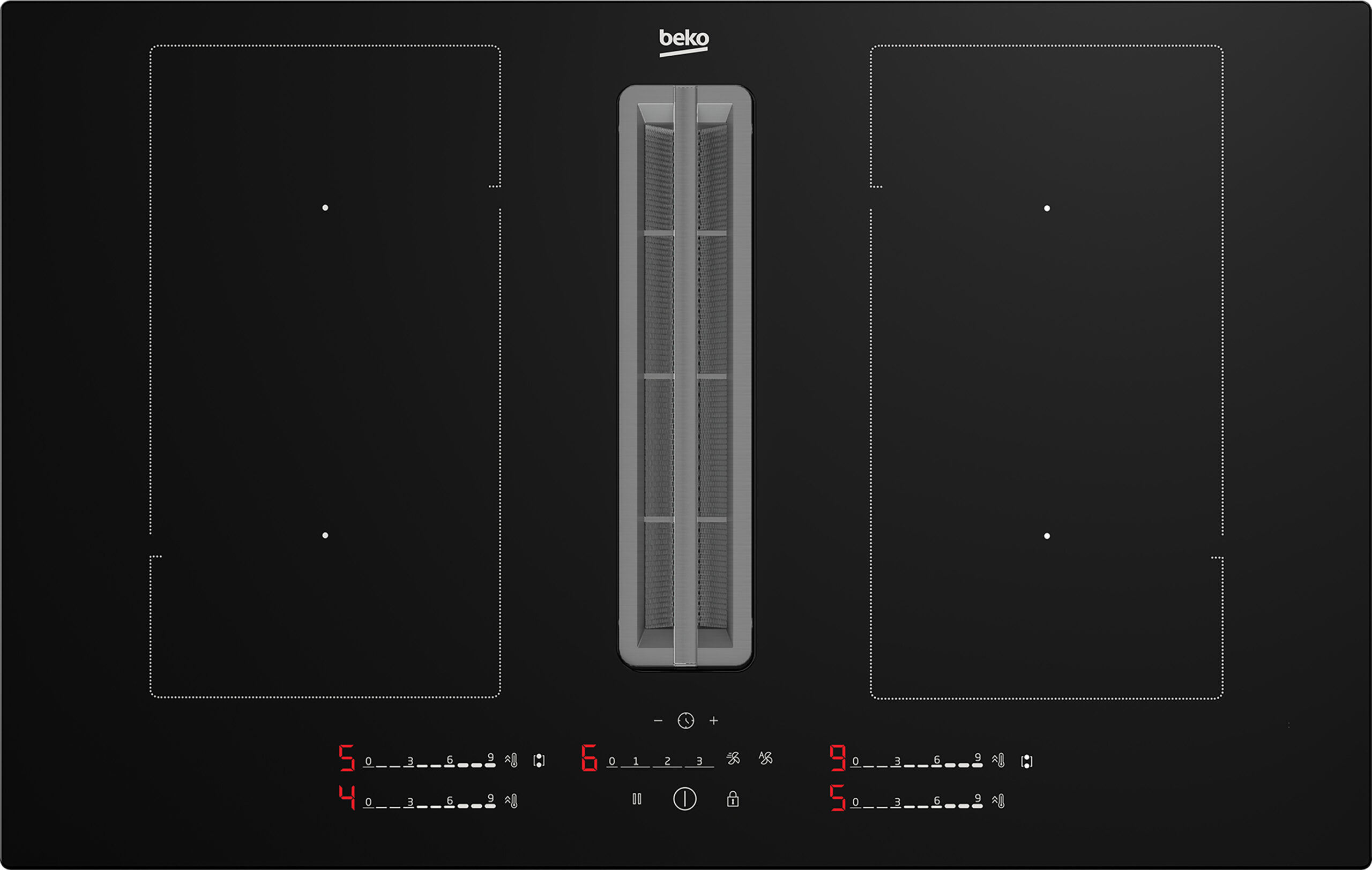 Beko HIXI84700UP kookplaat Zwart Ingebouwd 80 cm Inductiekookplaat zones 4 zone(s) Inbouw afzuigkap DHZBEKO283 - Afbeelding 13