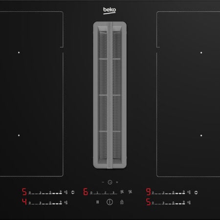 Beko HIXI84700UP kookplaat Zwart Ingebouwd 80 cm Inductiekookplaat zones 4 zone(s) Inbouw afzuigkap DHZBEKO283