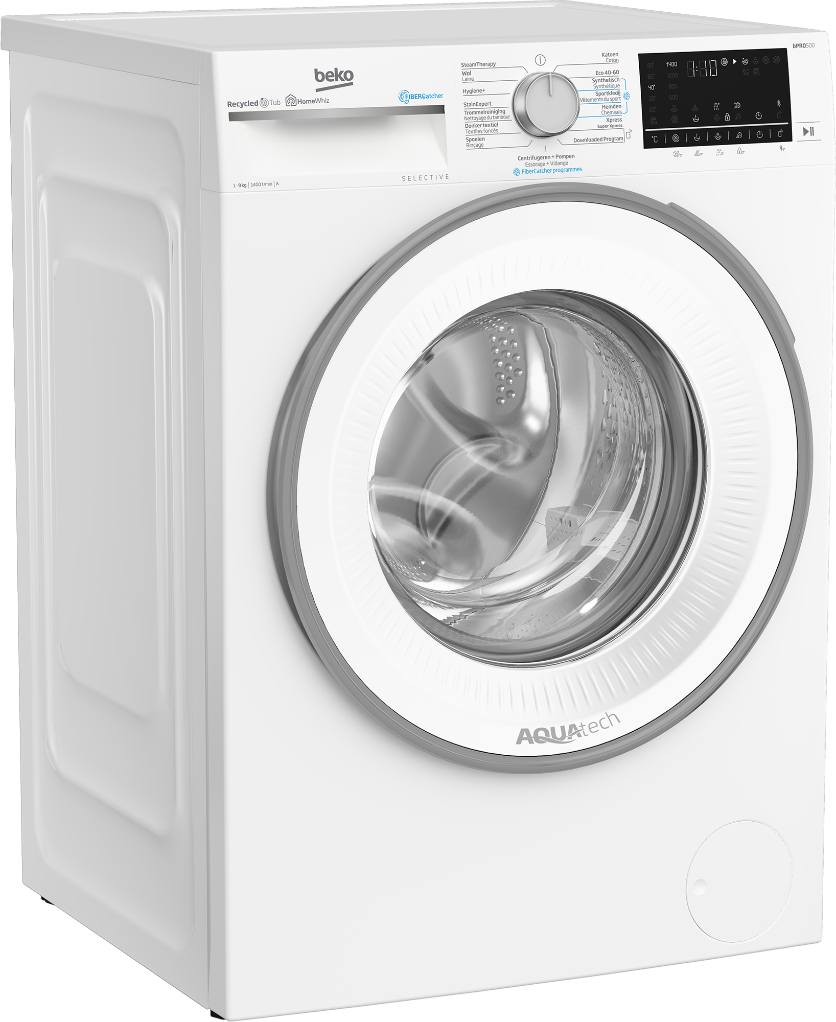 Beko B5WT594189W2 wasmachine Voorlader 9 kg 1400 RPM Wit DHZBEKO091 - Afbeelding 2