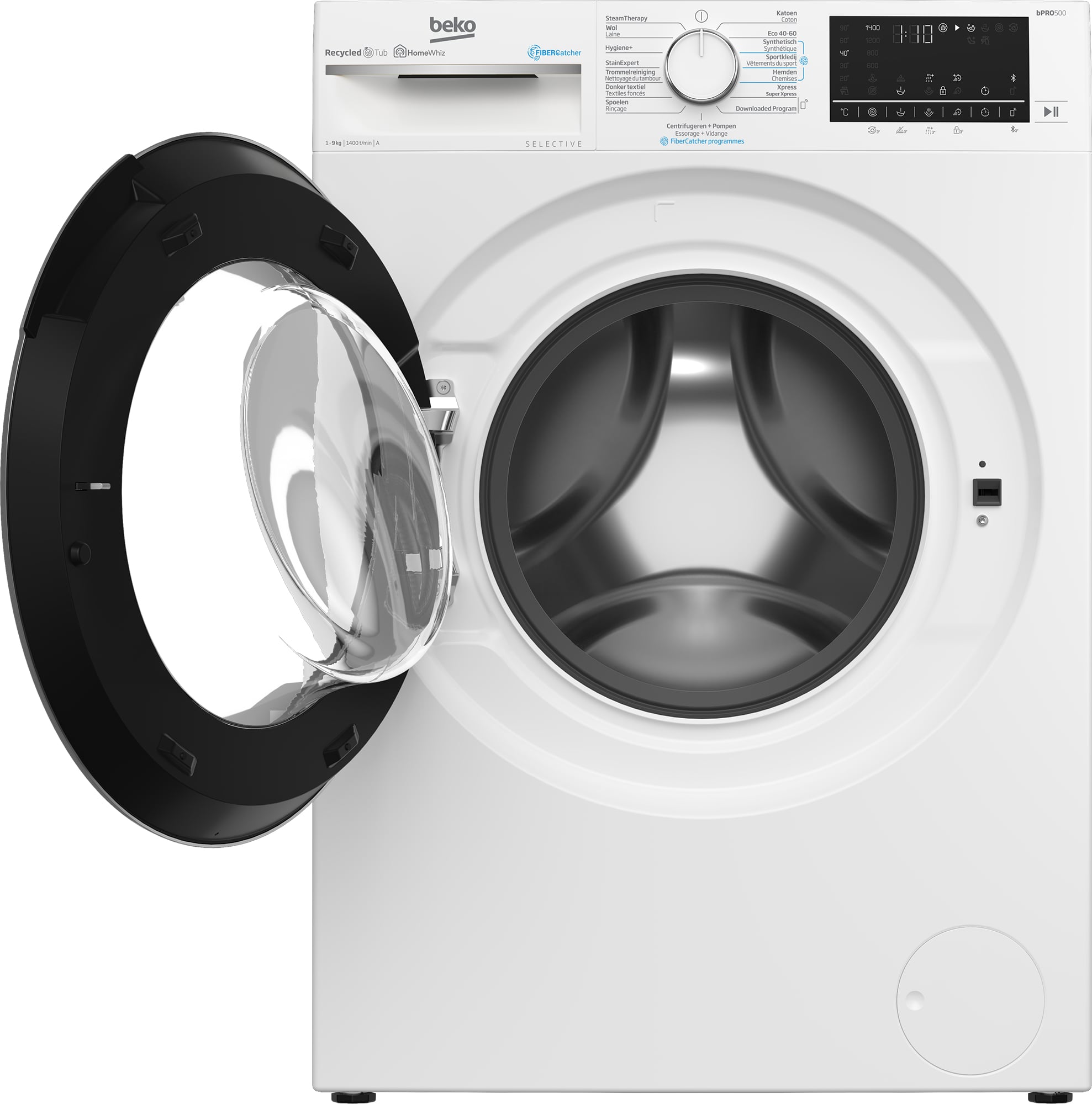 Beko B5WT594189W2 wasmachine Voorlader 9 kg 1400 RPM Wit DHZBEKO091 - Afbeelding 3