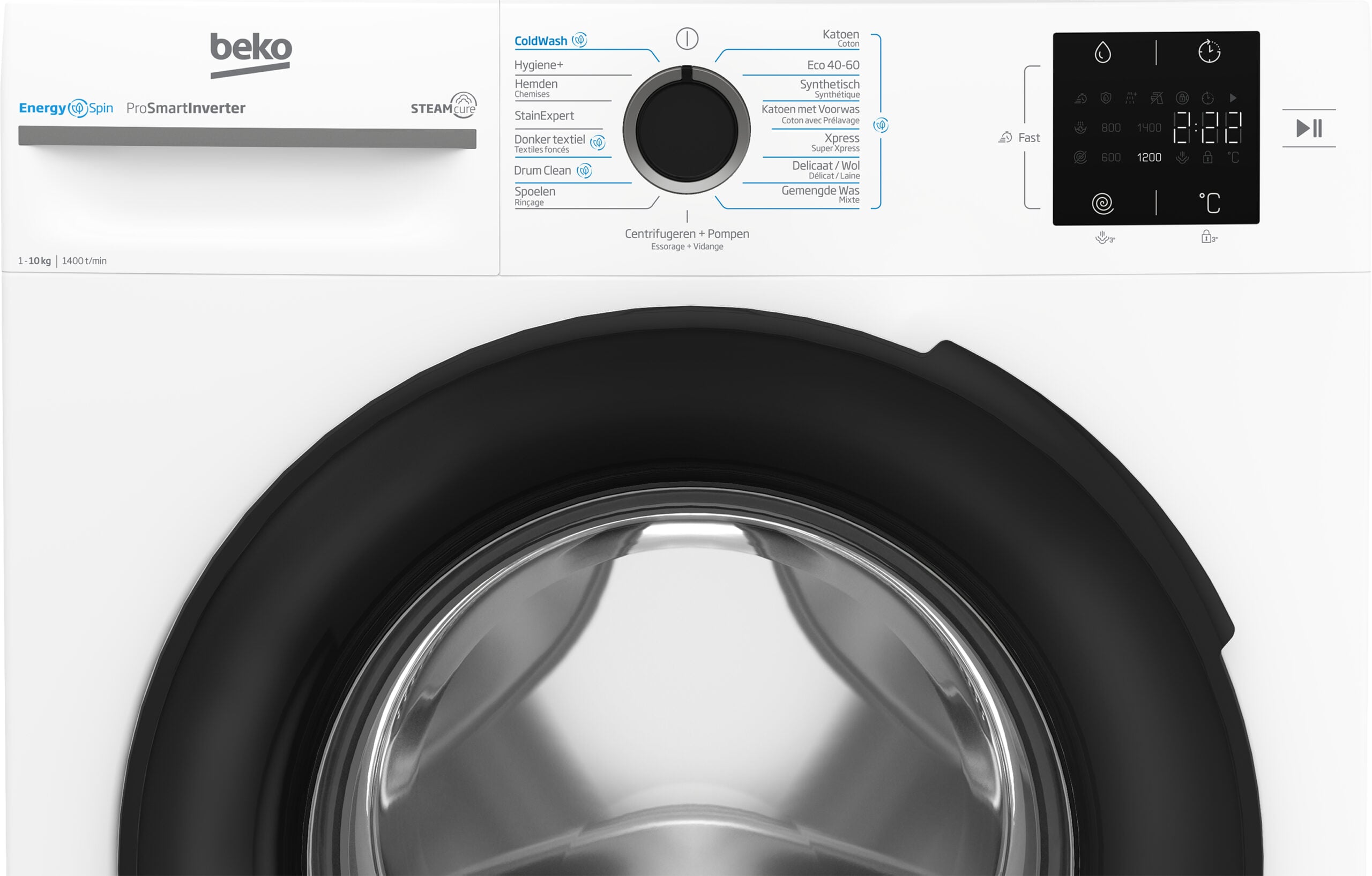 Beko b300 BM3WFT31041W wasmachine Voorlader 10 kg 1400 RPM Wit DHZBEKO183 - Afbeelding 4