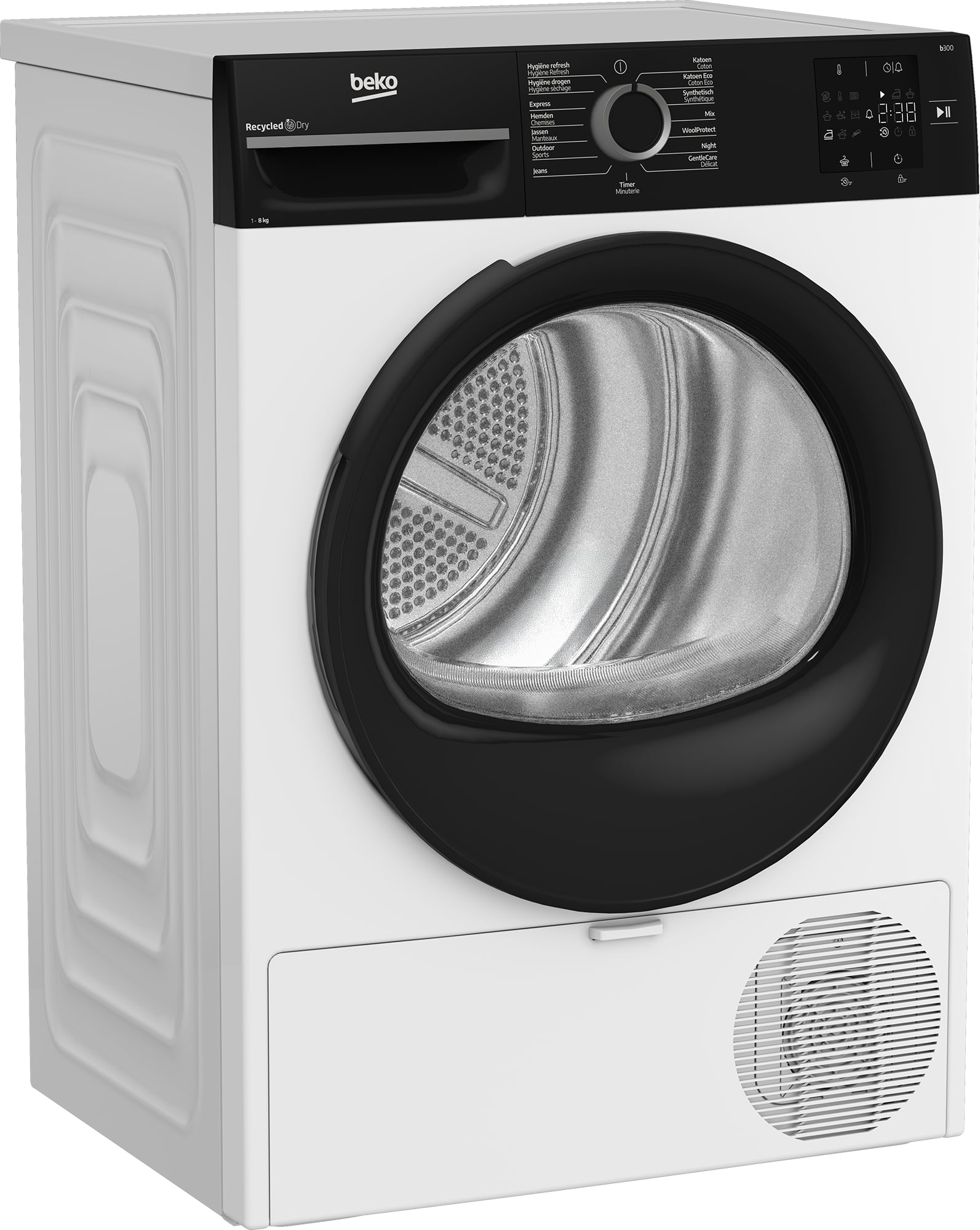 Beko BM3T3824B wasdroger Vrijstaand Voorlader 8 kg Wit - Afbeelding 2