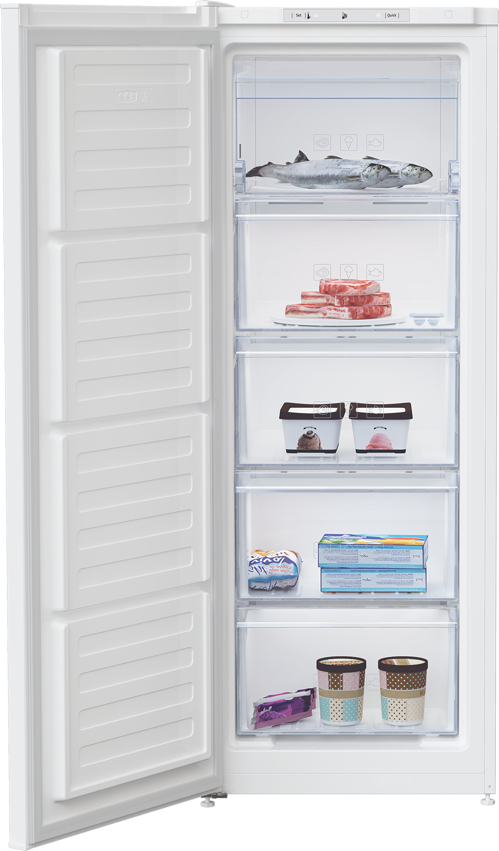 Beko RFSM200T40WN diepvriezer Vrieskast Vrijstaand 196 l Wit DHZBEKO308 - Afbeelding 3