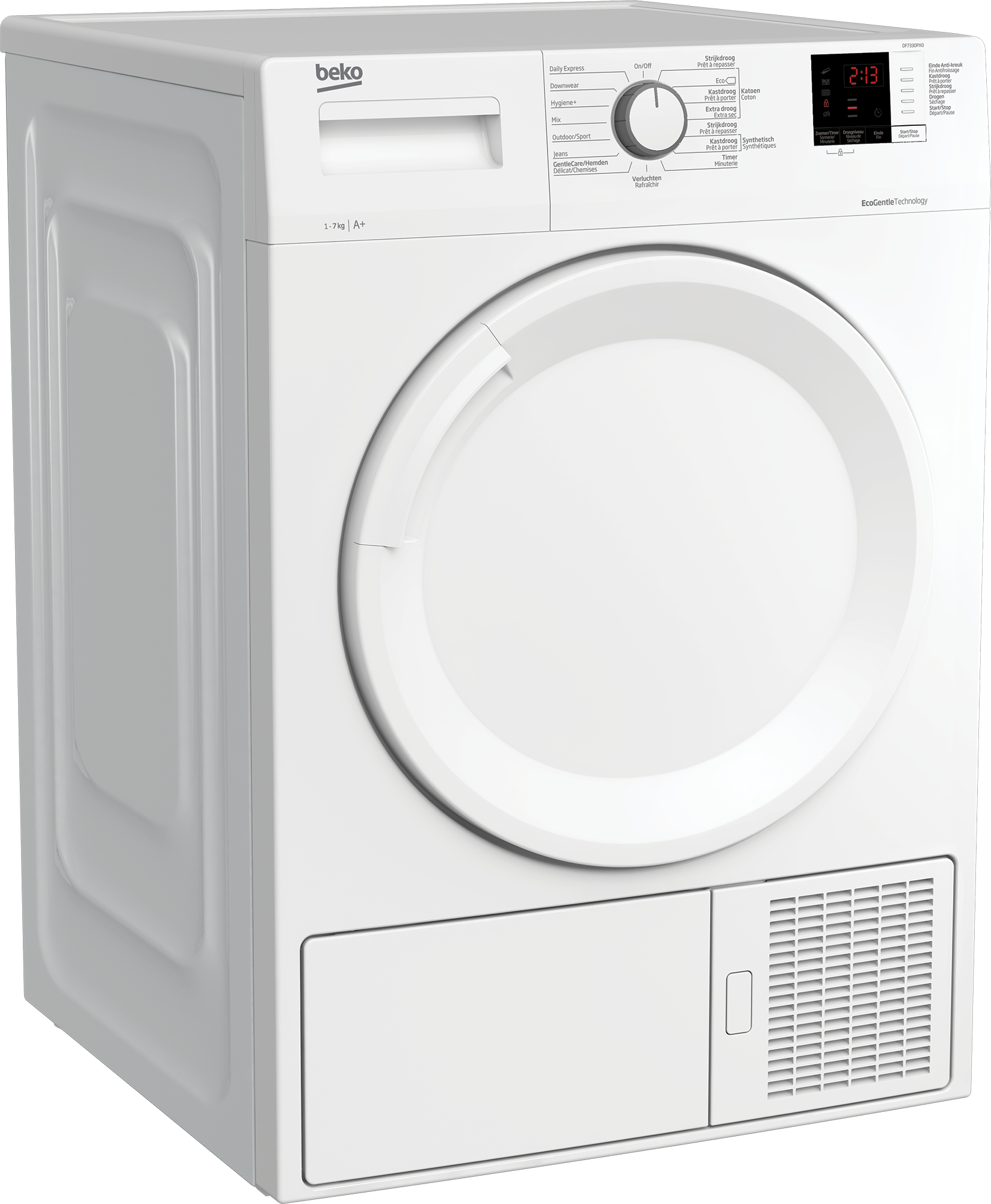Beko DF7330PX0 wasdroger Vrijstaand Voorlader 7 kg Wit DHZBEKO225 - Afbeelding 2