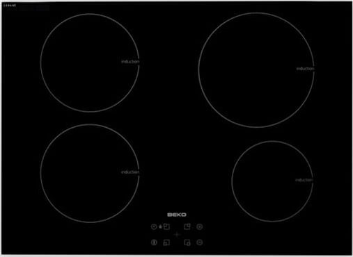 Beko HII 74400 AT kookplaat Zwart Ingebouwd Inductiekookplaat zones 4 zone(s) DHZBEKO266
