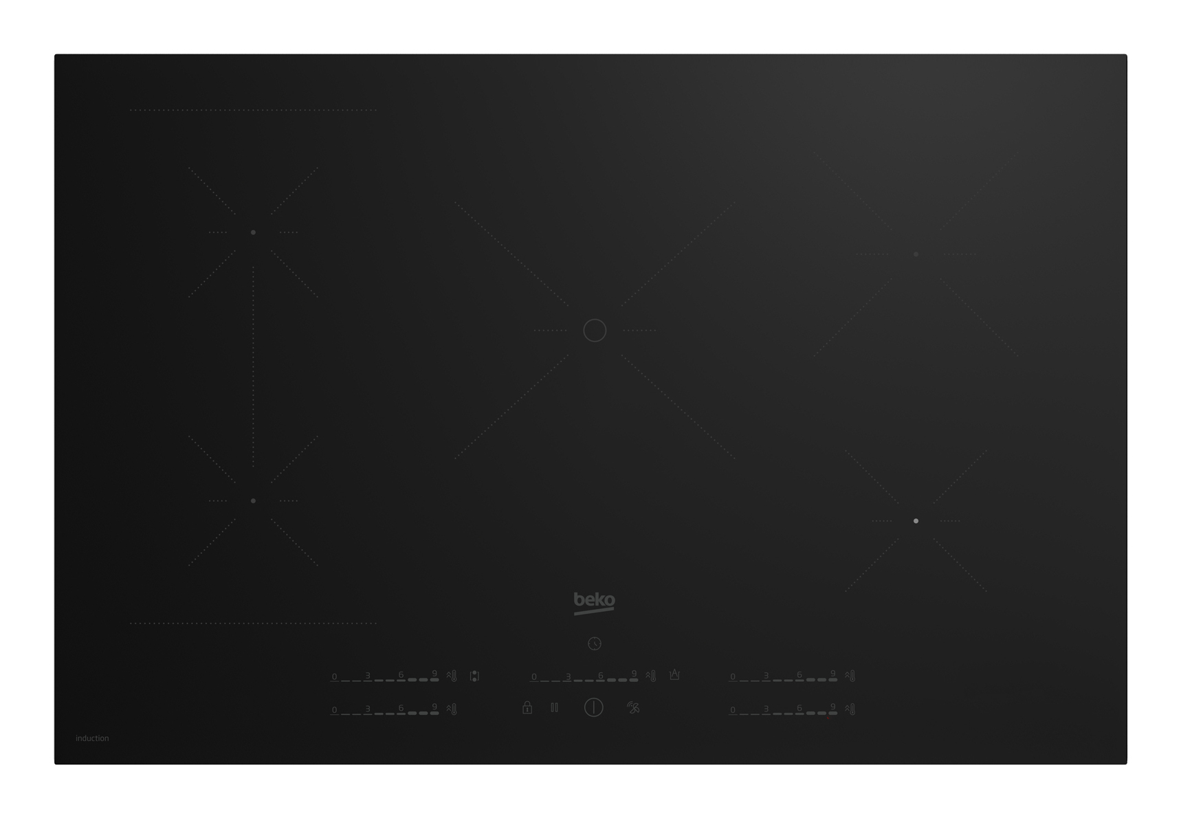 Beko HII85770SUFT kookplaat Zwart Ingebouwd 80 cm Inductiekookplaat zones 5 zone(s) DHZBEKO276 - Afbeelding 6