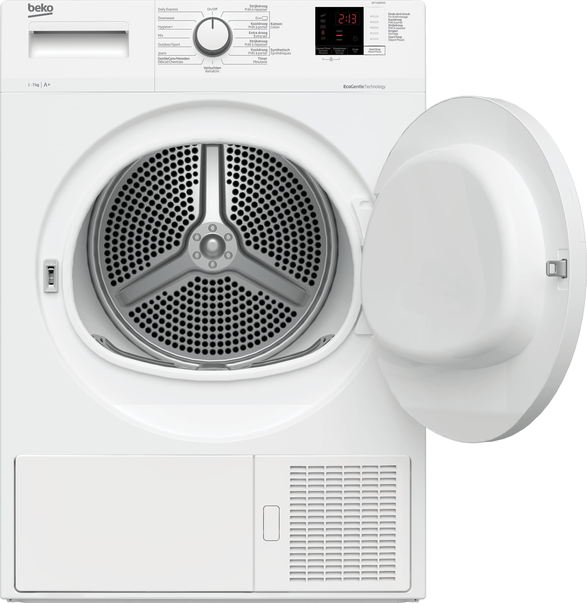 Beko DF7330PX0 wasdroger Vrijstaand Voorlader 7 kg Wit DHZBEKO225 - Afbeelding 3